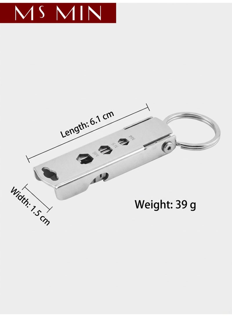 MS MIN Portable Multi-Function Folding Keychain Tool – SIM Pin, Mini Knife, Screwdrivers & Bottle Opener in One - Image 5